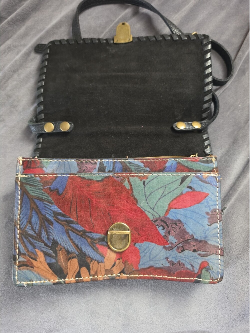 Patricia Nash Mini  Leather crossbody Bag With Inside Organizer